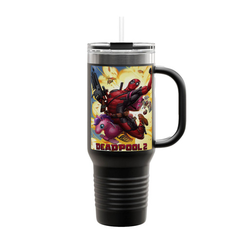 Deadpool And Unicorn Insulated Travel Mug