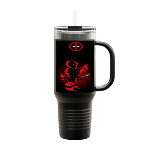Deadpool Cartoon Insulated Travel Mug