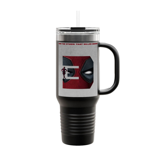 Deadpool From The Studio That Killed Iron Man Insulated Travel Mug