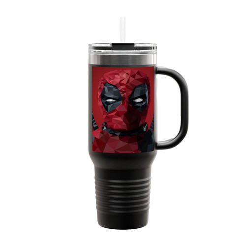 Deadpool Geometric Face Insulated Travel Mug