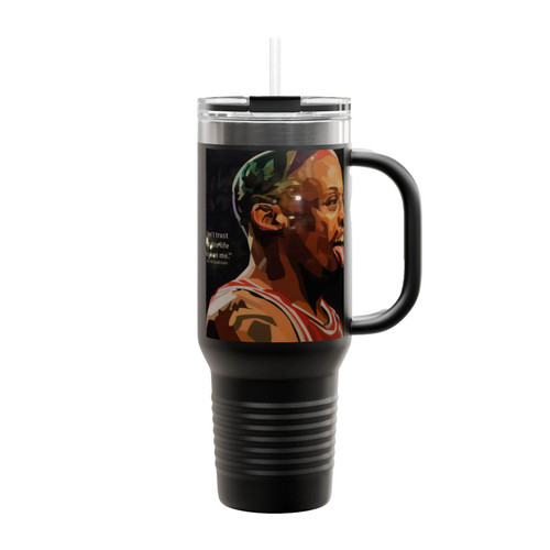 Dennis Rodman Pop Art Insulated Travel Mug