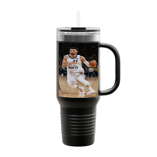 Denver Nuggets Basketball Insulated Travel Mug