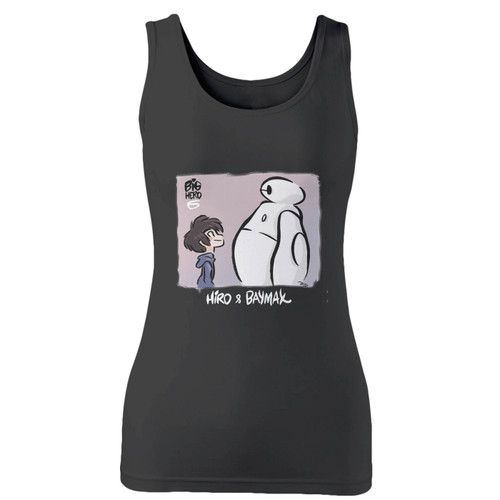 High quality print of this slim fit hiro and baymax women tank top will turn heads. And bystanders won't be disappointed - the racerback cut looks good one any woman's shoulders.