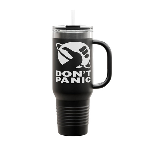 Don't Panic Hitchhikers Guide Insulated Travel Mug