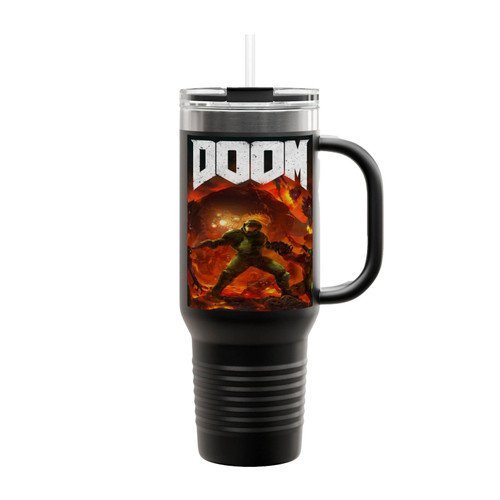 Doom Cover Video Game Insulated Travel Mug