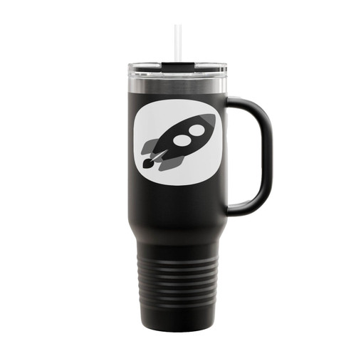 Dot Rocket To The Moon Insulated Travel Mug