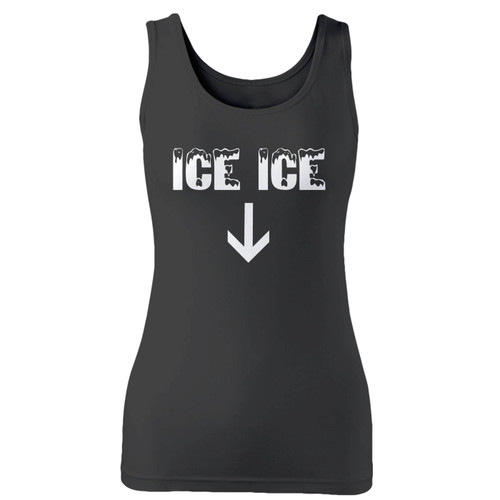 High quality print of this slim fit ice ice baby pregnancy announcement women tank top will turn heads. And bystanders won't be disappointed - the racerback cut looks good one any woman's shoulders.
