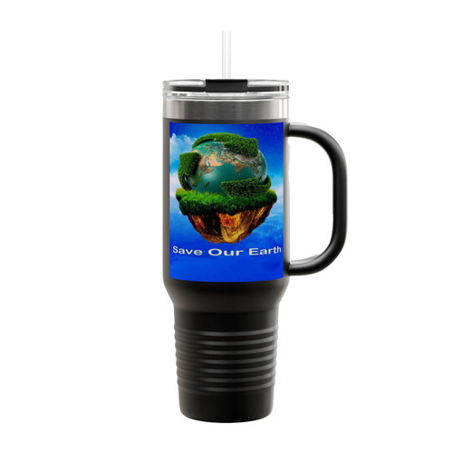 Earth Day Blue Save Our Insulated Travel Mug