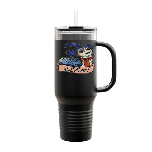 Ello Blue Worm Labyrinth Insulated Travel Mug