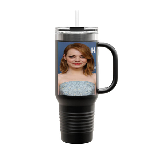 Emma Stone Beautiful Actress Insulated Travel Mug