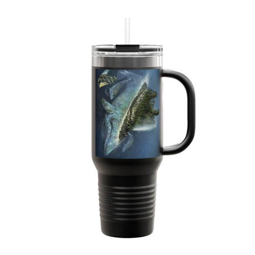 Fantasy Fish Island Insulated Travel Mug