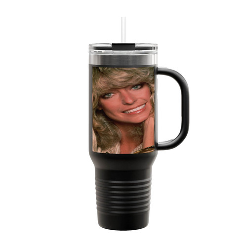 Farrah Fawcett Sexy Celebrities Insulated Travel Mug