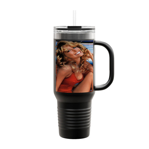 Farrah Fawcett Sexy Model Insulated Travel Mug