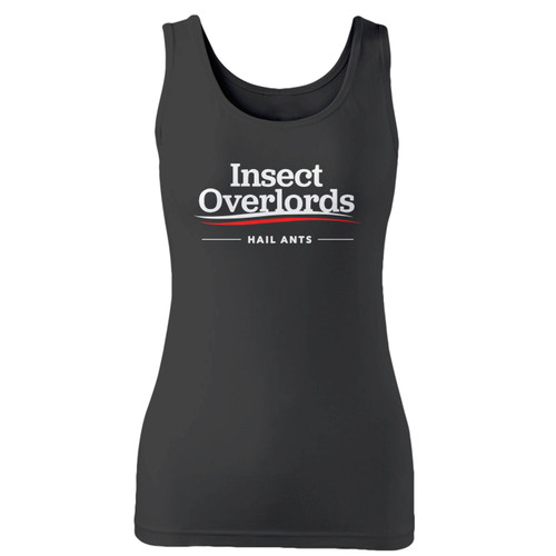 High quality print of this slim fit insect overlords for president hail ants women tank top will turn heads. And bystanders won't be disappointed - the racerback cut looks good one any woman's shoulders.