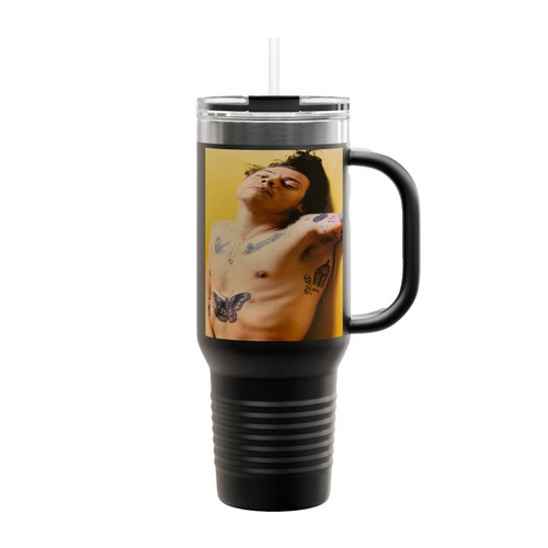 Fine Line Tattoos Harry Styles Insulated Travel Mug