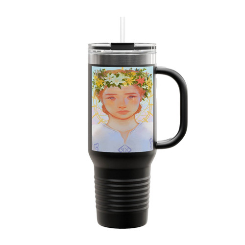 Flower Crown Drawing Midsommar Insulated Travel Mug