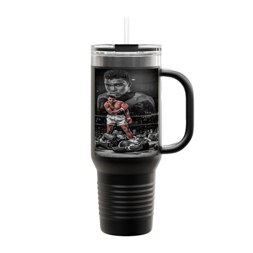 Framed Muhammad Ali Boxing King Insulated Travel Mug