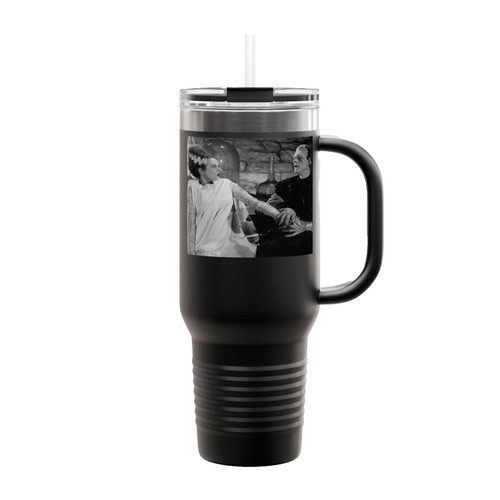 Frankenstein And Bride Romance Insulated Travel Mug