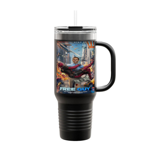 Free Guy Deadpool Insulated Travel Mug