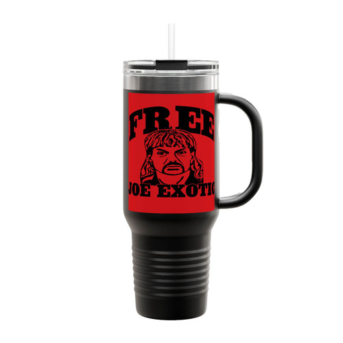 Free Joe Exotic Shirt Tiger King Documentary Carole Baskin Big Cat Insulated Travel Mug