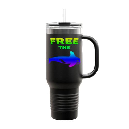 Free The Orcas Logo Insulated Travel Mug