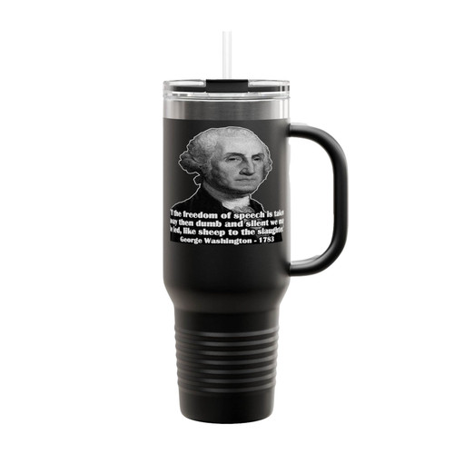 George Washington Quote Insulated Travel Mug