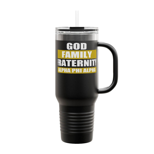 God Family Fraternity Alpha Phi Alpha Insulated Travel Mug