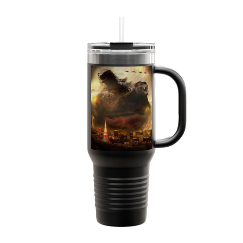 Godzilla Vs Kong Squaring Up Insulated Travel Mug