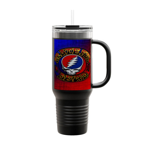 Grateful Dead Skull And Roses Insulated Travel Mug