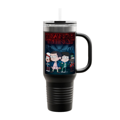 Gravity Falls Stranger Things Insulated Travel Mug