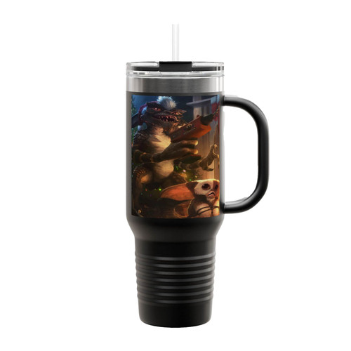 Gremlins Horror And Gremlins Gizmo Insulated Travel Mug