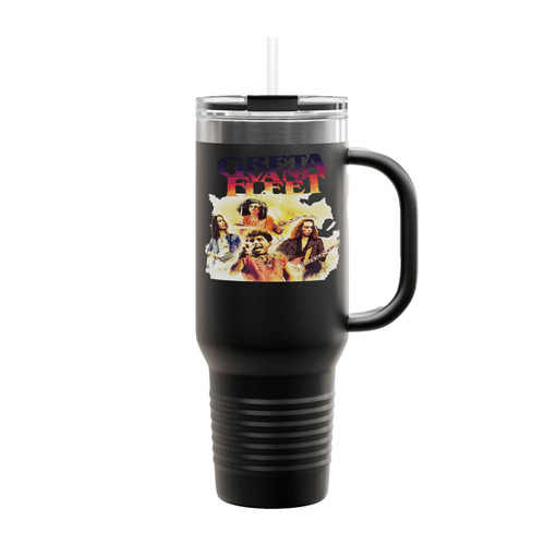 Greta Van Fleet White Insulated Travel Mug