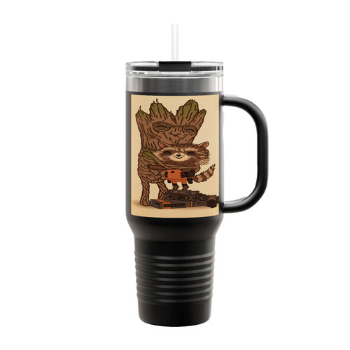 Groot Rocket Insulated Travel Mug