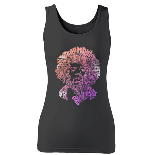 High quality print of this slim fit jimmy hendrix lyrics typography women tank top will turn heads. And bystanders won't be disappointed - the racerback cut looks good one any woman's shoulders.