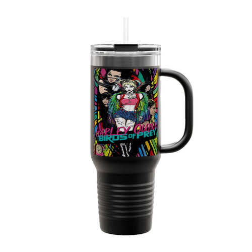 Harley Quinn And The Birds Of Prey Dc Comic Insulated Travel Mug