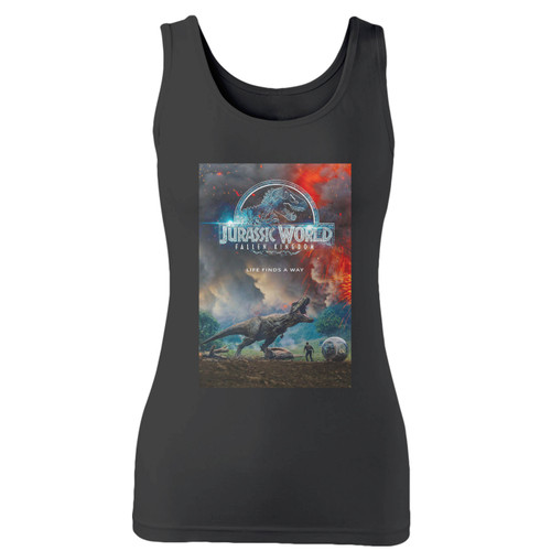 High quality print of this slim fit jurassic world fallen kingdom women tank top will turn heads. And bystanders won't be disappointed - the racerback cut looks good one any woman's shoulders.