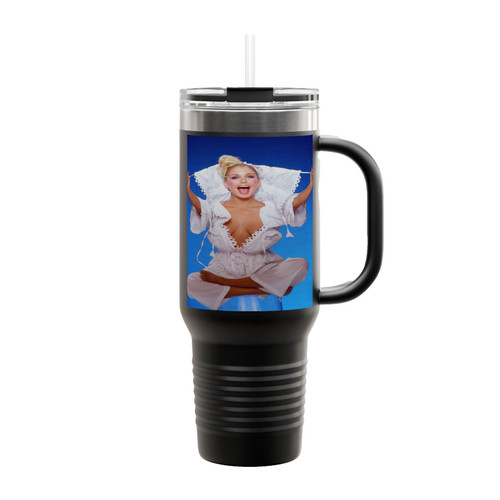 Heather Thomas Actress Amazing Blonde Insulated Travel Mug