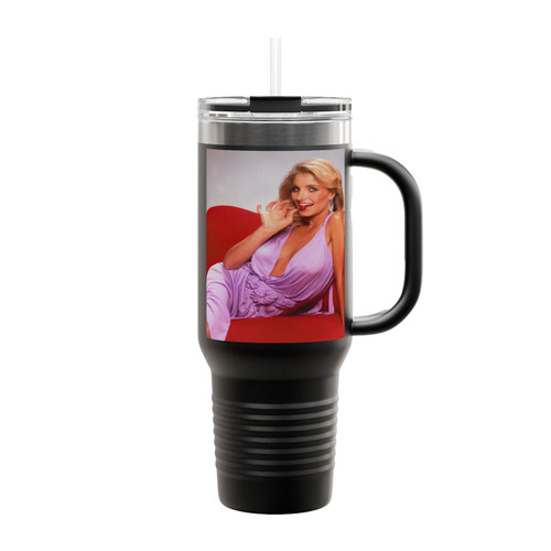 Heather Thomas Stars Playboy Wall Insulated Travel Mug