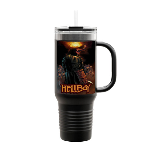 Hellboy Comic Art Insulated Travel Mug