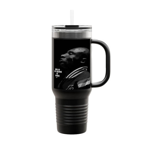 Hello My Name Is Kobe Insulated Travel Mug