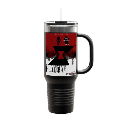 I'm Done Running From My Past Black Widow Insulated Travel Mug