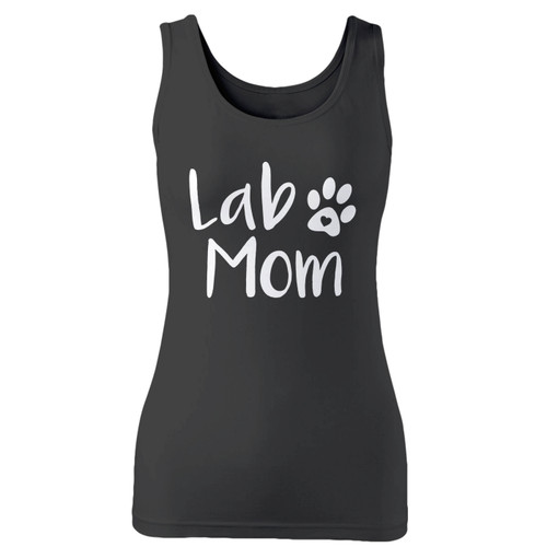 High quality print of this slim fit lab mom labrador retriever women tank top will turn heads. And bystanders won't be disappointed - the racerback cut looks good one any woman's shoulders.
