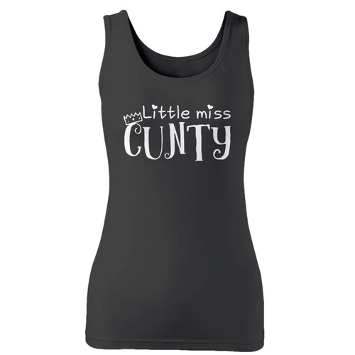 High quality print of this slim fit little miss cunty funny saying women tank top will turn heads. And bystanders won't be disappointed - the racerback cut looks good one any woman's shoulders.