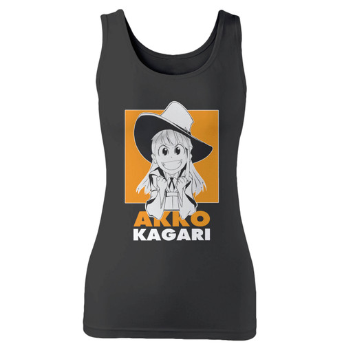 High quality print of this slim fit little witch academia akko kagari women tank top will turn heads. And bystanders won't be disappointed - the racerback cut looks good one any woman's shoulders.