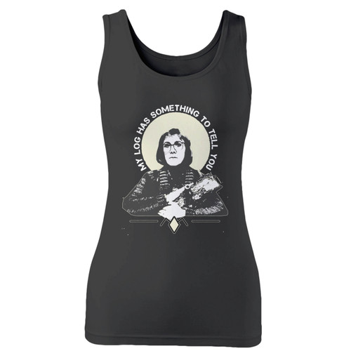 High quality print of this slim fit log lady twin peaks tv series women tank top will turn heads. And bystanders won't be disappointed - the racerback cut looks good one any woman's shoulders.