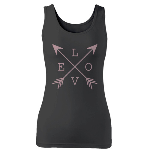 High quality print of this slim fit l o v e women tank top will turn heads. And bystanders won't be disappointed - the racerback cut looks good one any woman's shoulders.