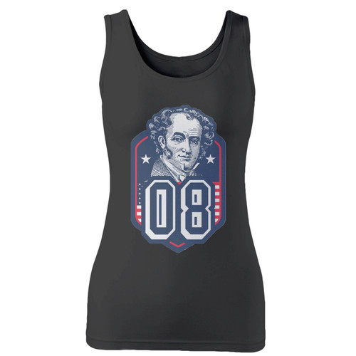 High quality print of this slim fit martin van buren eighth president women tank top will turn heads. And bystanders won't be disappointed - the racerback cut looks good one any woman's shoulders.