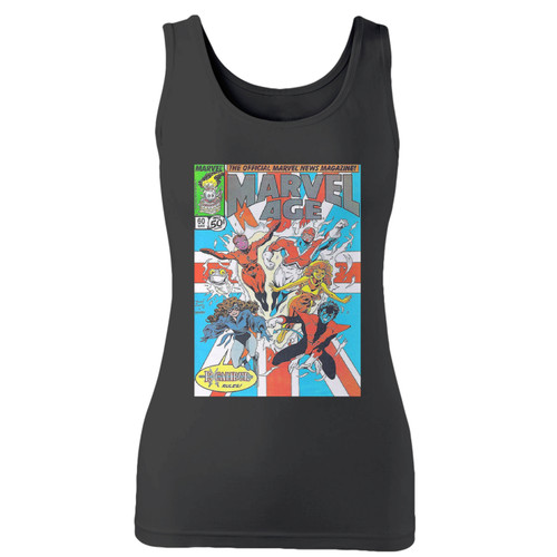 High quality print of this slim fit marvel age excalibur women tank top will turn heads. And bystanders won't be disappointed - the racerback cut looks good one any woman's shoulders.