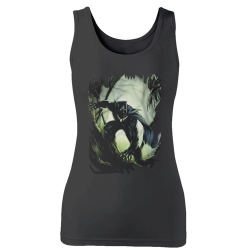 High quality print of this slim fit marvel black panther women tank top will turn heads. And bystanders won't be disappointed - the racerback cut looks good one any woman's shoulders.