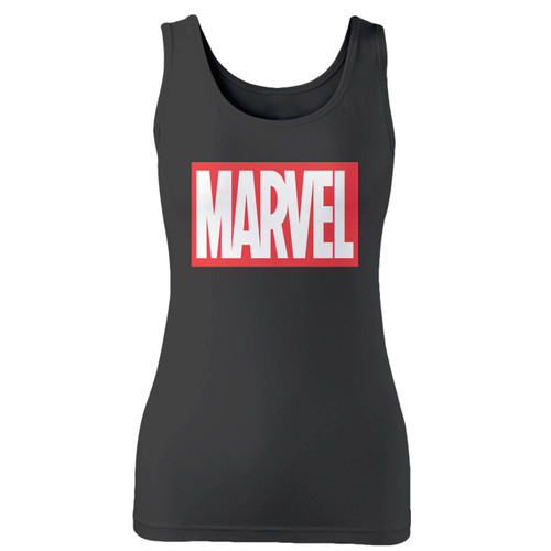 High quality print of this slim fit marvel comics box logo women tank top will turn heads. And bystanders won't be disappointed - the racerback cut looks good one any woman's shoulders.